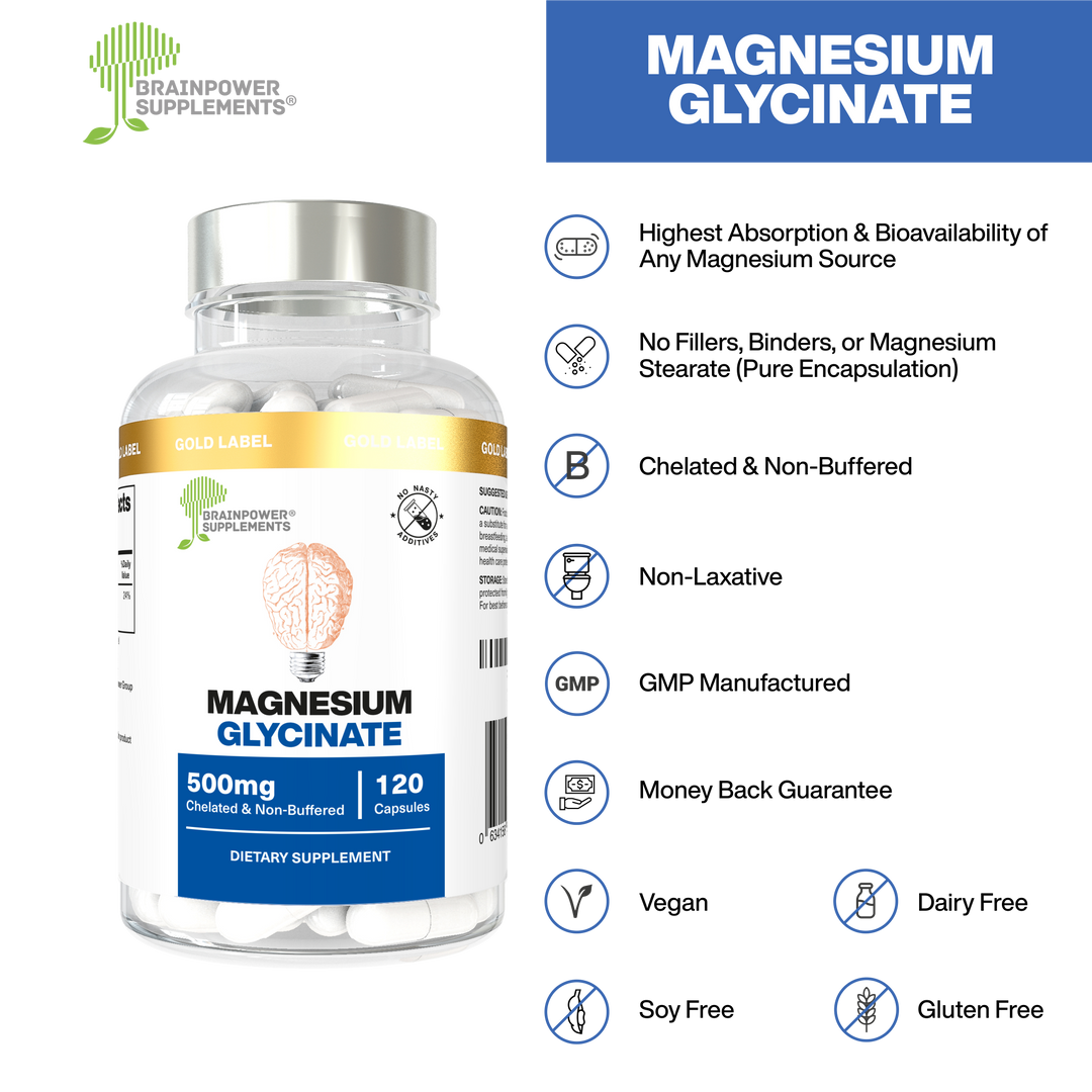 Magnesium Bisglycinate | 500mg | 120 Capsules