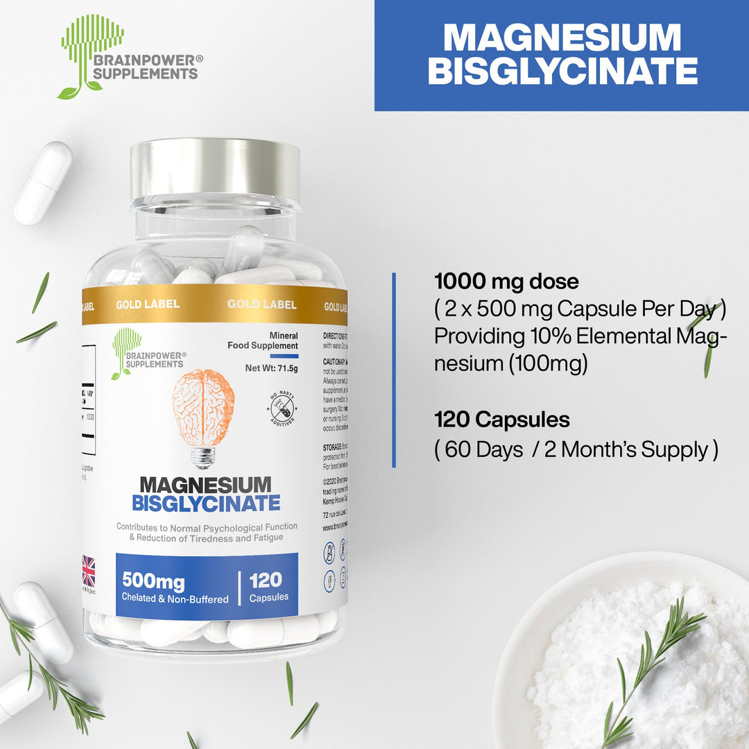 Magnesium Bisglycinate | 500mg | 120 Capsules