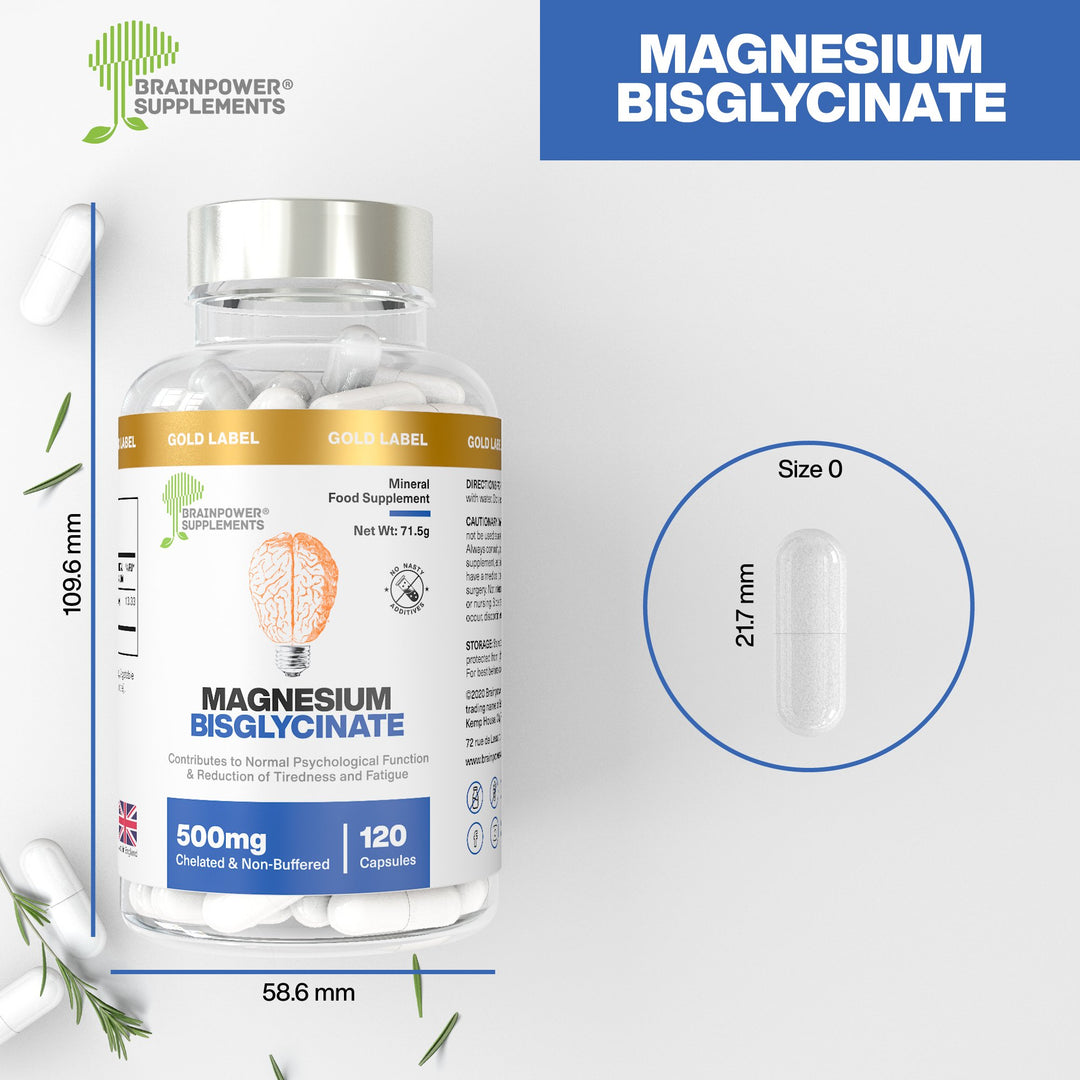 Magnesium Bisglycinate | 500mg | 120 Capsules