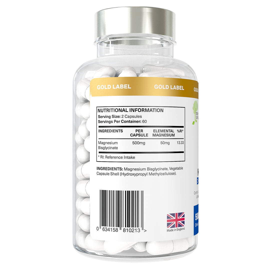Magnesium Bisglycinate | 500mg | 120 Capsules